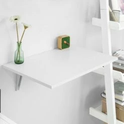 SoBuy Wood Wall-mounted Folding Reading Desk White,FWT21-W 8 SoBuy Wood Wall-mounted Folding Reading Desk White,FWT21-W -SOBUY Shop 6614236 4