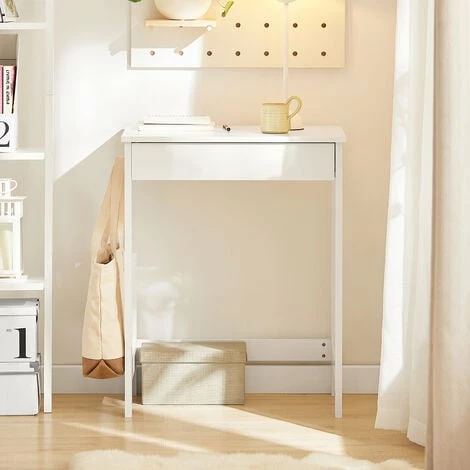 SoBuy Wood White Home Office Kids Table Computer Desk With Drawer,FWT43-W 2 SoBuy Wood White Home Office Kids Table Computer Desk With Drawer,FWT43-W - Image 2