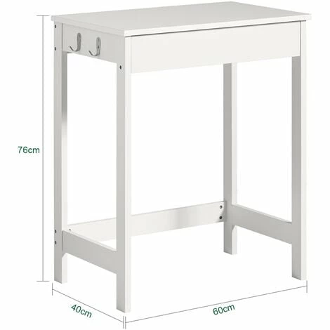 SoBuy Wood White Home Office Kids Table Computer Desk With Drawer,FWT43-W 4 SoBuy Wood White Home Office Kids Table Computer Desk With Drawer,FWT43-W - Image 4
