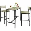 SoBuy Bar Table And 2 Stools Restaurant Kitchen Furniture Dining Set, OGT03