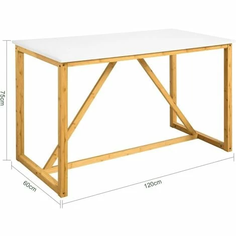 SoBuy Dining Table Dining Room Table Kitchen Table Home Office Table Desk Computer Desk,FWT72-WN 4 SoBuy Dining Table Dining Room Table Kitchen Table Home Office Table Desk Computer Desk,FWT72-WN - Image 4