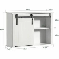 SoBuy Bathroom Wall Cabinet Wall Mounted Storage Cabinet,BZR71-W 8 SoBuy Bathroom Wall Cabinet Wall Mounted Storage Cabinet,BZR71-W -SOBUY Shop 67396870 4