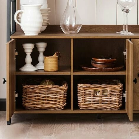 SoBuy Sideboard Microwave Cabinet Kitchen Dining Room Living Room Sideboard Storage Cabinet Cupboard With 3 Doors,FSB63-PF 3 SoBuy Sideboard Microwave Cabinet Kitchen Dining Room Living Room Sideboard Storage Cabinet Cupboard With 3 Doors,FSB63-PF - Image 3