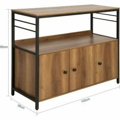 SoBuy Sideboard Microwave Cabinet Kitchen Dining Room Living Room Sideboard Storage Cabinet Cupboard With 3 Doors,FSB63-PF 8 SoBuy Sideboard Microwave Cabinet Kitchen Dining Room Living Room Sideboard Storage Cabinet Cupboard With 3 Doors,FSB63-PF -SOBUY Shop 67396873 4