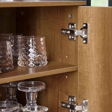 SoBuy Sideboard Microwave Cabinet Kitchen Dining Room Living Room Sideboard Storage Cabinet Cupboard With 3 Doors,FSB63-PF 5 SoBuy Sideboard Microwave Cabinet Kitchen Dining Room Living Room Sideboard Storage Cabinet Cupboard With 3 Doors,FSB63-PF - Image 5