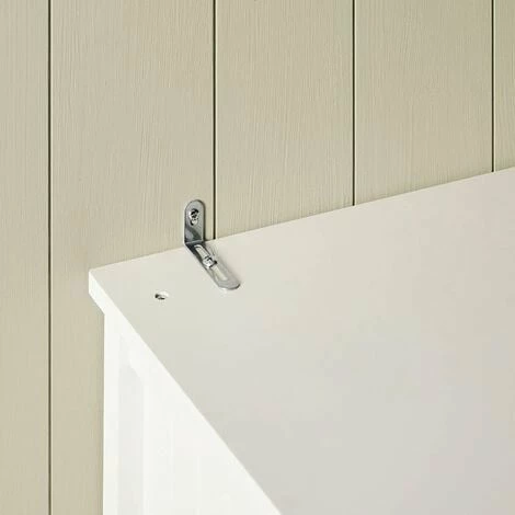 SoBuy Tall Kitchen Cupboard With 2 Cabinets And 1 Drawer Kitchen Dining Room Living Room Tall Cabinet Cupboard Sideboard,FSB44-W 3 SoBuy Tall Kitchen Cupboard With 2 Cabinets And 1 Drawer Kitchen Dining Room Living Room Tall Cabinet Cupboard Sideboard,FSB44-W - Image 3