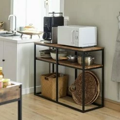 SoBuy Console Table Hall Table Living Room Table Sofa Table Side Table End Table With 2 Shelves,FSB42-Q -SOBUY Shop 67396882 3