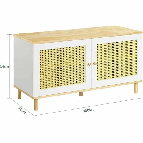 SoBuy Hallway Shoe Bench Shoe Cabinet With 2 Doors,FSR103-WN 4 SoBuy Hallway Shoe Bench Shoe Cabinet With 2 Doors,FSR103-WN - Image 4