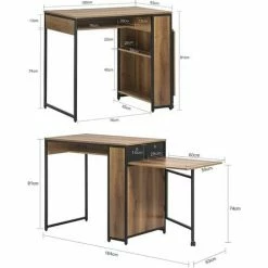 SoBuy Bar Table With Extendable Table Top Kitchen Breakfast Bar Table Dining Table Coffee Bar With Foldable Worktop,FWT96-PF 8 SoBuy Bar Table With Extendable Table Top Kitchen Breakfast Bar Table Dining Table Coffee Bar With Foldable Worktop,FWT96-PF -SOBUY Shop 67396887 4