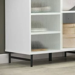 SoBuy Sideboard With Glass Sliding Door,FSB61-W -SOBUY Shop 67396888 5