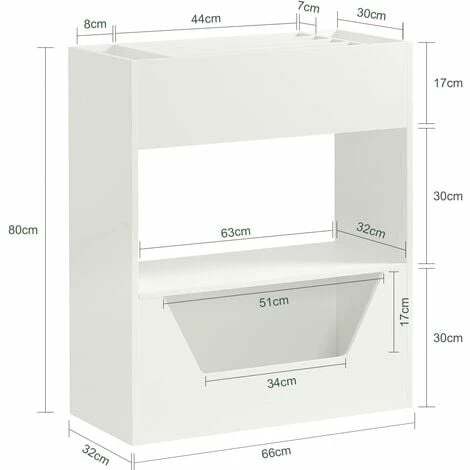 SoBuy 3 Tiers Book Shelf Toy Shelf Storage,KMB51-W 4 SoBuy 3 Tiers Book Shelf Toy Shelf Storage,KMB51-W - Image 4
