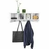 SoBuy Wall Display Storage Coat Rack Cupboard White Wood,FRG48-L-W