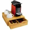 SoBuy Bamboo Coffee Pods & Capsules Teabags Drawer Organizer Holder,FRG70-N