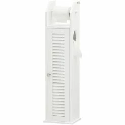 SoBuy Free Standing Bathroom Toilet Paper Roll Holder,BZR49-W