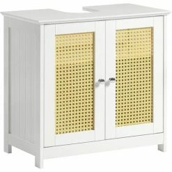 SoBuy Bathroom Under Sink Cabinet With Double Doors,BZR72-W