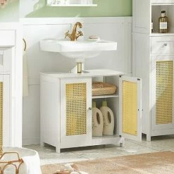 SoBuy Bathroom Under Sink Cabinet With Double Doors,BZR72-W 7 SoBuy Bathroom Under Sink Cabinet With Double Doors,BZR72-W -SOBUY Shop 70187114 3