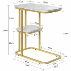 SoBuy Side Table With 2 Shelves,FBT110-G 8 SoBuy Side Table With 2 Shelves,FBT110-G -SOBUY Shop 70187116 4