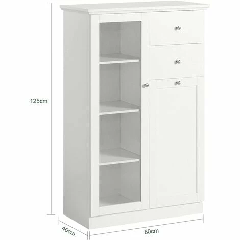 SoBuy Sideboard With 2 Doors And 2 Drawers,FSB32-W 4 SoBuy Sideboard With 2 Doors And 2 Drawers,FSB32-W - Image 4