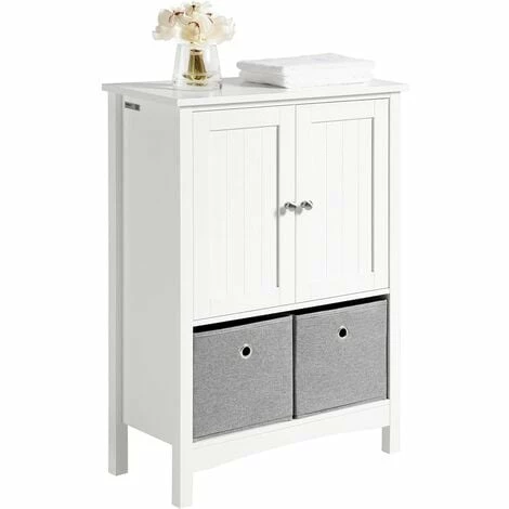 SoBuy Storage Cabinet Cupboard With 2 Fabric Drawers,BZR64-W 1 SoBuy Storage Cabinet Cupboard With 2 Fabric Drawers,BZR64-W