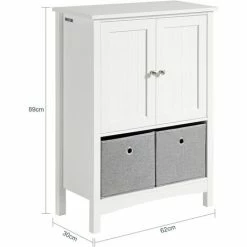 SoBuy Storage Cabinet Cupboard With 2 Fabric Drawers,BZR64-W 9 SoBuy Storage Cabinet Cupboard With 2 Fabric Drawers,BZR64-W -SOBUY Shop 71092832 5