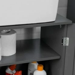 SoBuy Under Sink Cabinet Bathroom Storage Cabinet With 2 Doors,BZR18-DG -SOBUY Shop 71536675 5