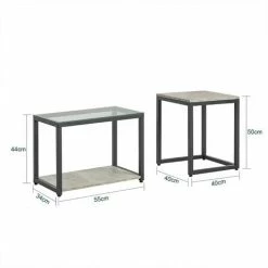 SoBuy Nesting Tables Set Of 2 Coffee Table,FBT35-HG 7 SoBuy Nesting Tables Set Of 2 Coffee Table,FBT35-HG -SOBUY Shop 71973137 3