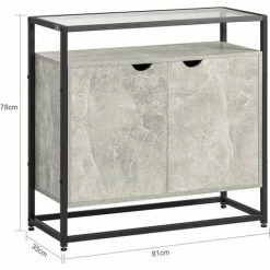 SoBuy Sideboard With Glass Top And 2 Doors, Hallway Console Table,FSB55-HG 8 SoBuy Sideboard With Glass Top And 2 Doors, Hallway Console Table,FSB55-HG -SOBUY Shop 71973138 4