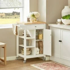 Promotion!!SoBuy Kitchen Storage Trolley Cabinet Cart,Drawer And Shelves,White,FKW46-WN 9 Promotion!!SoBuy Kitchen Storage Trolley Cabinet Cart,Drawer And Shelves,White,FKW46-WN -SOBUY Shop 7564821 5