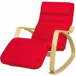SoBuy Armchair Rocking Nursing Chair Recliner Adjustable Footrest & Removable Cushion Monther's Choice,FST16-R