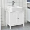 SoBuy White Wood Under Sink Basin Bathroom Storage Cabinet Unit, FRG202-W