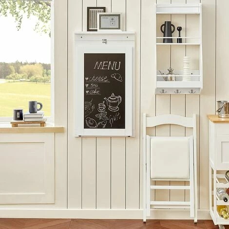 SoBuy Kitchen Restaurant Wall-mounted Folding Table Desk With Blackboard,FWT20-W 3 SoBuy Kitchen Restaurant Wall-mounted Folding Table Desk With Blackboard,FWT20-W - Image 3