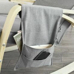 SoBuy Relax Chair Rocking Chair With Adjustable Footrest Side Bag, FST18-DG -SOBUY Shop 8348630 5