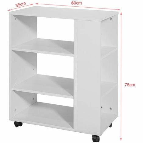 SoBuy Office Storage 3 Tiers Storage Bookcase Side Table,FBT68-W 2 SoBuy Office Storage 3 Tiers Storage Bookcase Side Table,FBT68-W - Image 2