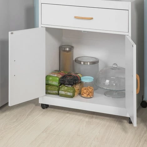 SoBuy Wheeled Kitchen Storage Cupboard Sideboard,FSB12-W 4 SoBuy Wheeled Kitchen Storage Cupboard Sideboard,FSB12-W - Image 4