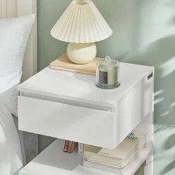SoBuy Bedside Side Table With Drawer & Storage Shelve,FBT49-W 8 SoBuy Bedside Side Table With Drawer & Storage Shelve,FBT49-W -SOBUY Shop 8489627 4