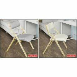 SoBuy Wooden Padded Folding Dining Chair Office Chair,Beige, FST40-W -SOBUY Shop 8489631 5