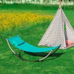 SoBuy Outdoor Children Kids Rocking Hammock Sun Longer Blue,KMB04-B