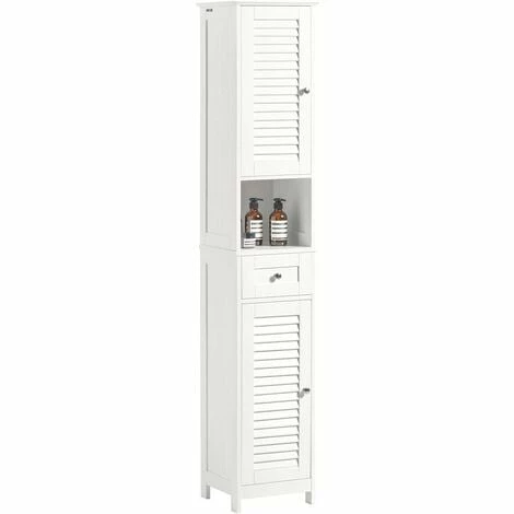 SoBuy Freestand Cabinet Storage 2 Shutter Doors And 1 Drawer Cupboard,FRG236-W 1 SoBuy Freestand Cabinet Storage 2 Shutter Doors And 1 Drawer Cupboard,FRG236-W