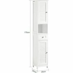 SoBuy Freestand Cabinet Storage 2 Shutter Doors And 1 Drawer Cupboard,FRG236-W 8 SoBuy Freestand Cabinet Storage 2 Shutter Doors And 1 Drawer Cupboard,FRG236-W -SOBUY Shop 8842896 4