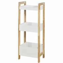 SoBuy 3 Tiers Bathroom Shelf Storage Display Shelf Rack Organizer Shelving Unit FRG226-WN