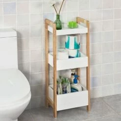 SoBuy 3 Tiers Bathroom Shelf Storage Display Shelf Rack Organizer Shelving Unit FRG226-WN 7 SoBuy 3 Tiers Bathroom Shelf Storage Display Shelf Rack Organizer Shelving Unit FRG226-WN -SOBUY Shop 9298286 3