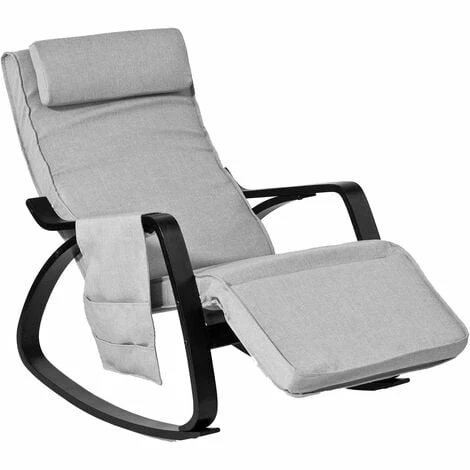 SoBuy Relax Rocking Chair Lounge Chair With Adjustable Footrest And Removable Side Bag FST20-HG 1 SoBuy Relax Rocking Chair Lounge Chair With Adjustable Footrest And Removable Side Bag FST20-HG